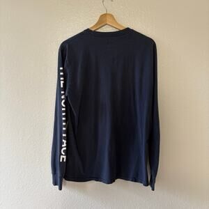 The North Face Men’s Long Sleeve Logo T-Shirt – Size Medium, Navy Blue